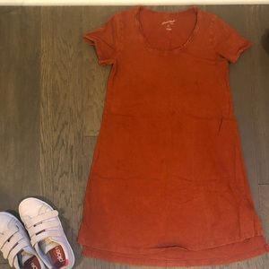 orange tshirt dress